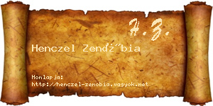 Henczel Zenóbia névjegykártya